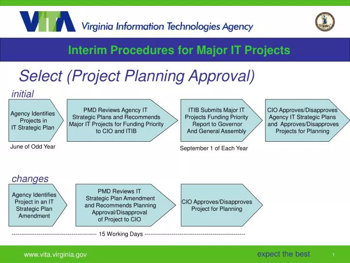 interim procedures for major it projects