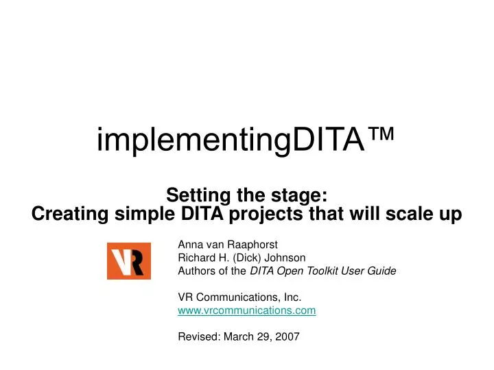 implementingdita