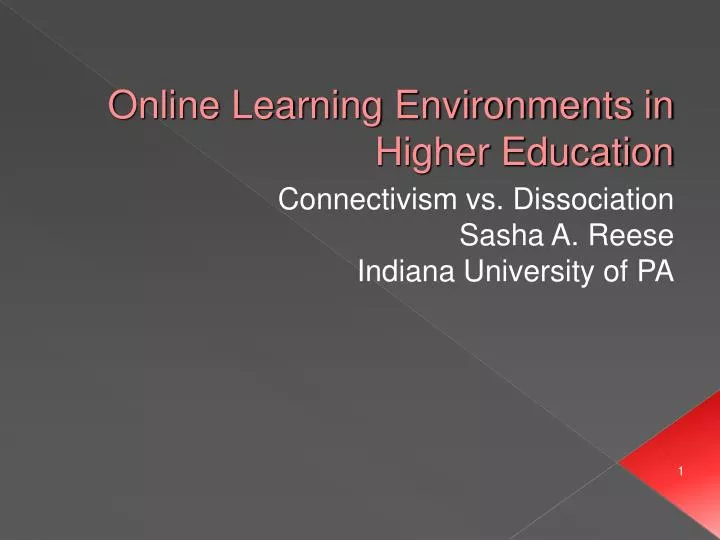 online learning environments in higher education
