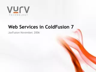 Web Services in ColdFusion 7