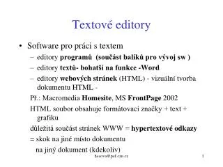 textov editory