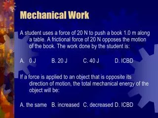 Mechanical Work