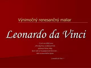 v nimo n renesan n maliar