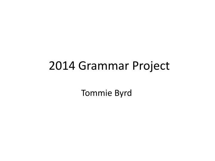 2014 grammar project