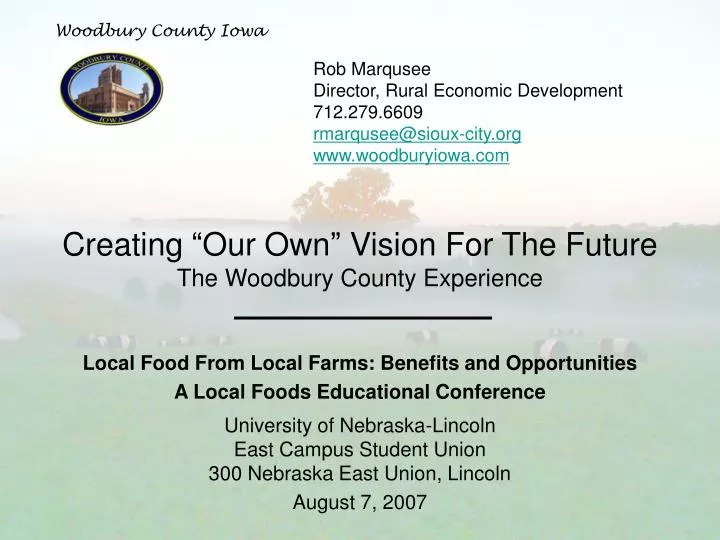 creating our own vision for the future the woodbury county experience