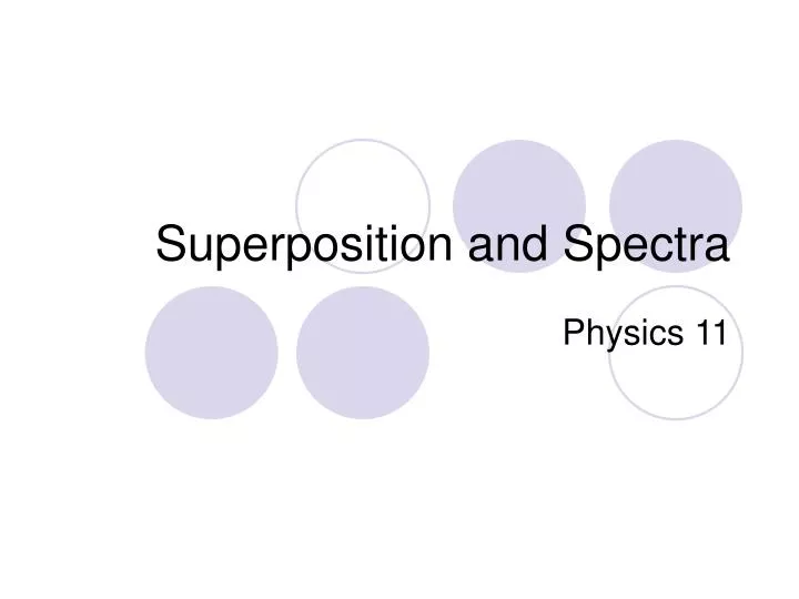 superposition and spectra