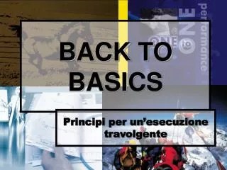 back to basics