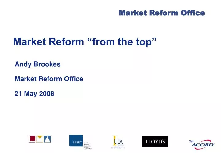 market reform from the top