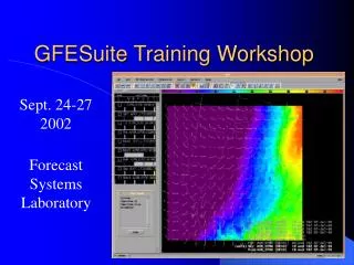 GFESuite Training Workshop