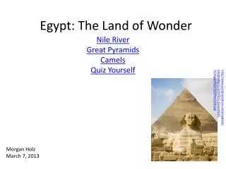 Egypt: The Land of Wonder