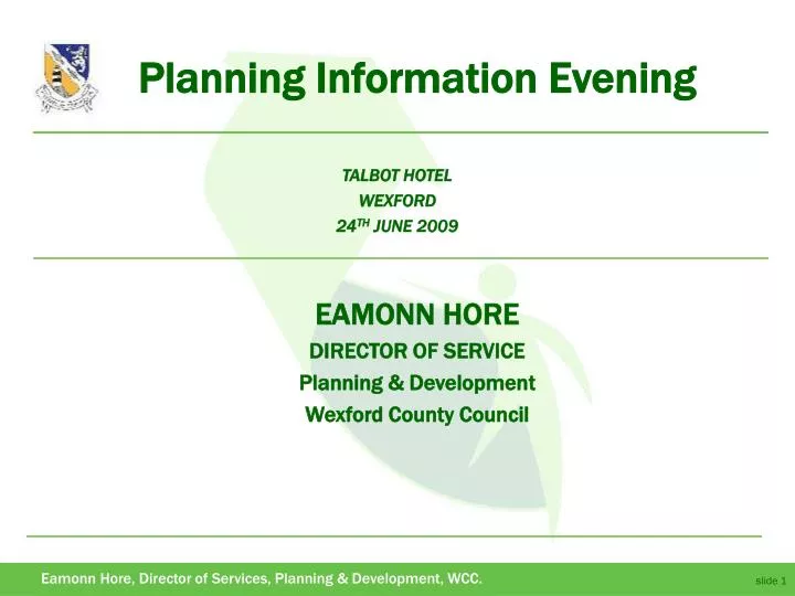 planning information evening