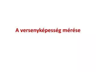 a versenyk pess g m r se