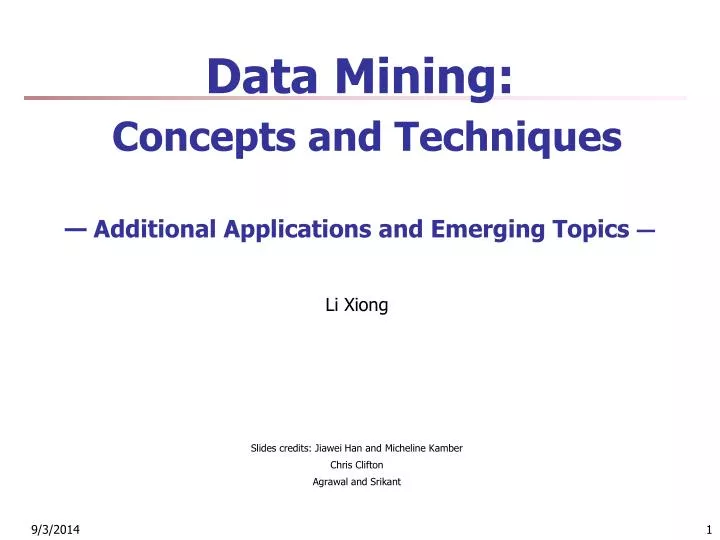 data mining concepts and techniques additional applications and emerging topics