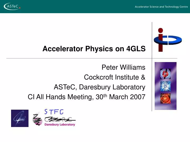 accelerator physics on 4gls