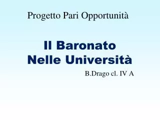 progetto pari opportunit