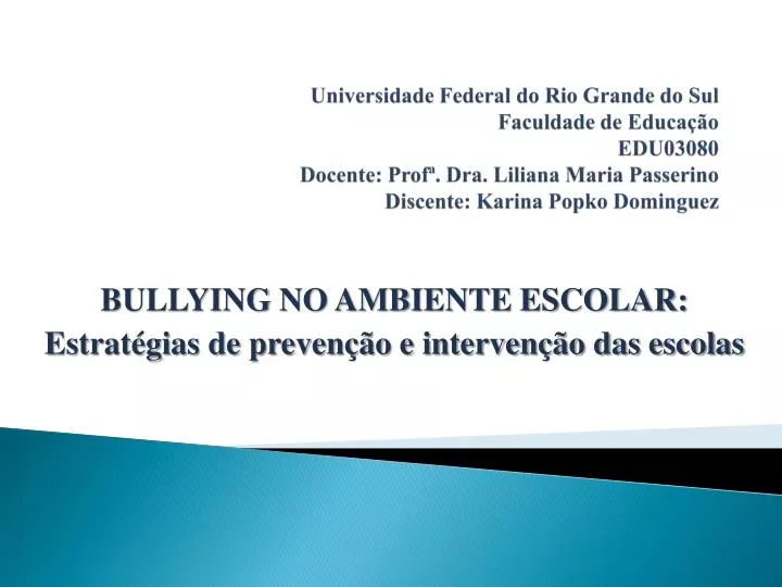 Bullying na Escola.ppt