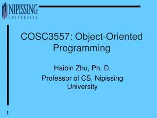 COSC3557: Object-Oriented Programming