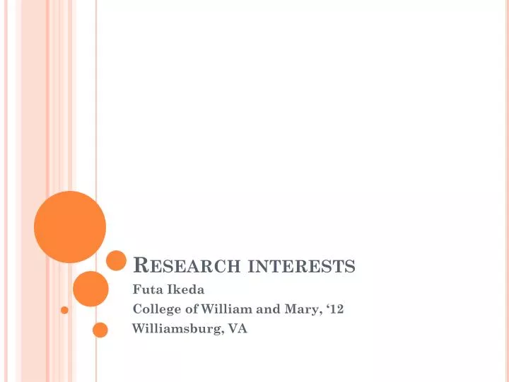 research interests