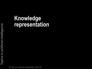 Knowledge representation