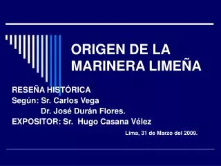 origen de la marinera lime a