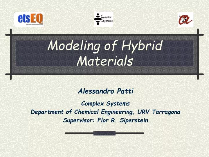 modeling of hybrid materials