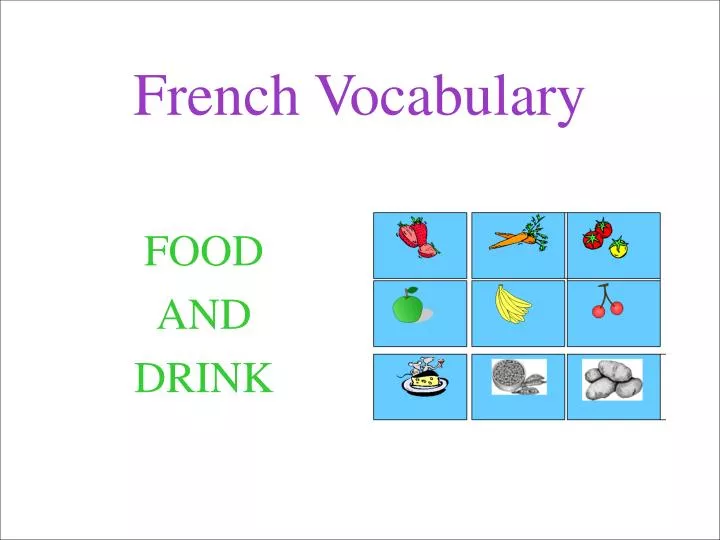 french vocabulary