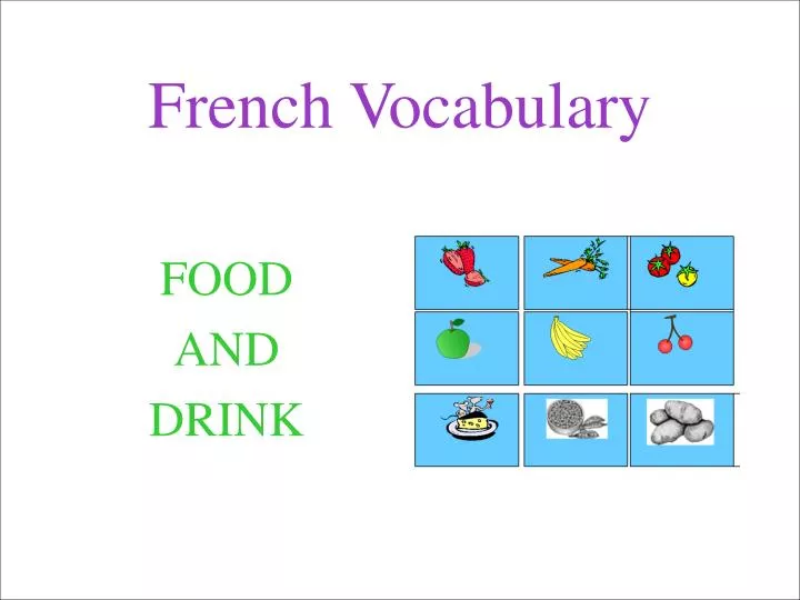 french presentation vocabulary