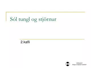 s l tungl og stj rnur