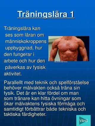 tr ningsl ra 1