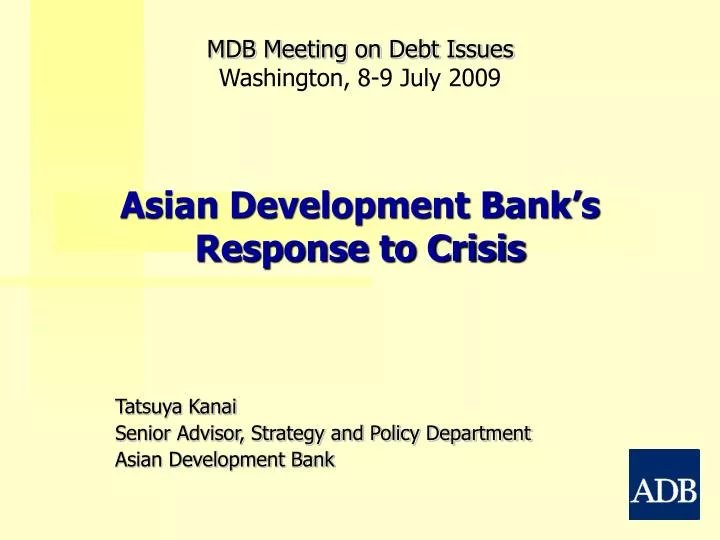 asian development bank s response to crisis