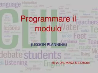 Programmare il modulo