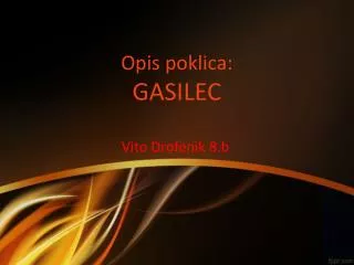 opis poklica gasilec