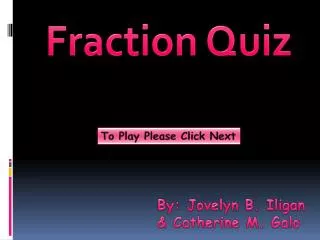 Fraction Quiz