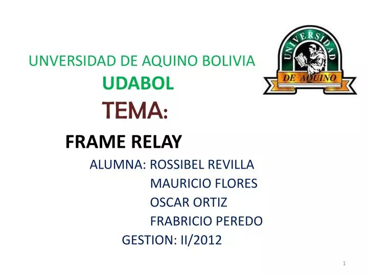 unversidad de aquino bolivia udabol tema frame relay