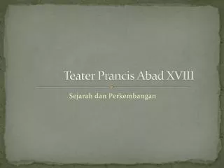 teater prancis abad xviii