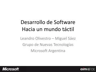 desarrollo de software hacia un mundo t ctil