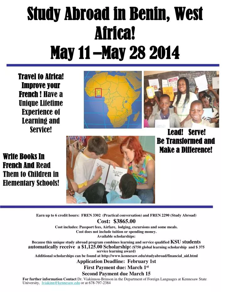 study abroad in benin west africa may 11 may 28 2014