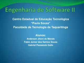 engenharia de software ii