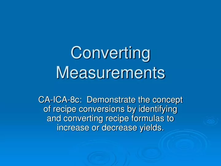converting measurements