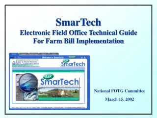 SmarTech Electronic Field Office Technical Guide For Farm Bill Implementation
