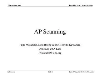 AP Scanning