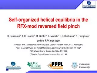Self-organized helical equilibria in the RFX-mod reversed field pinch