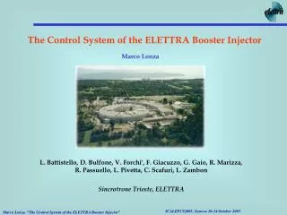 The Control System of the ELETTRA Booster Injector