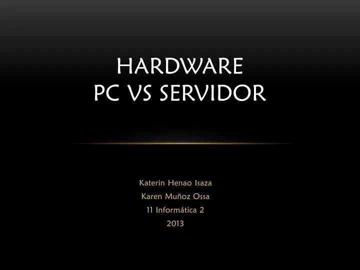 hardware pc vs servidor