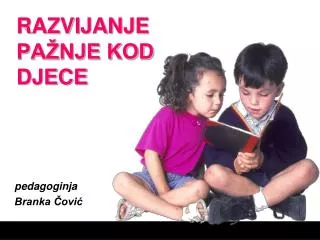 razvijanje pa nje kod djece