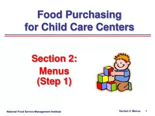Food Purchasing for Child Care Centers