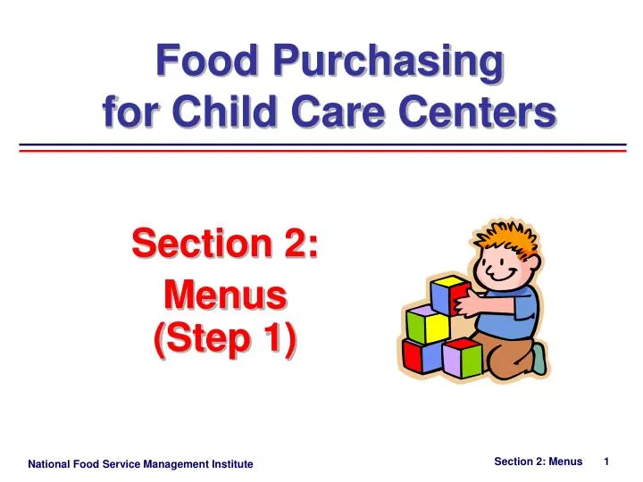 food purchasing for child care centers