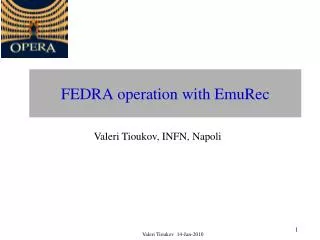 FEDRA operation with EmuRec