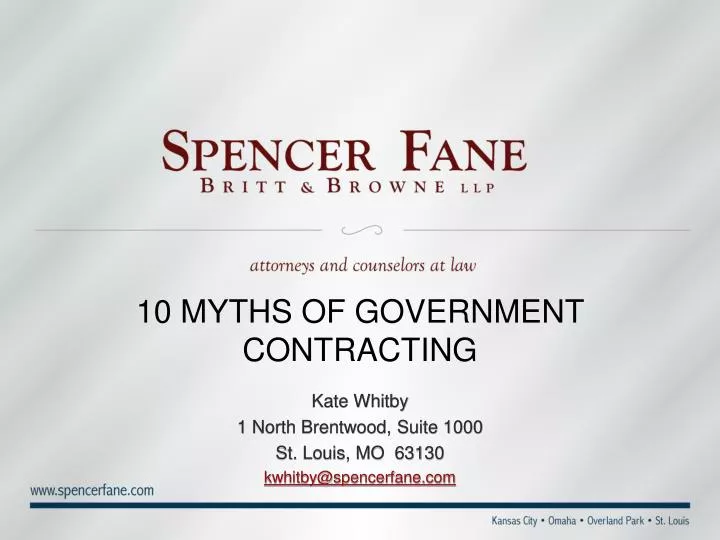 10 myths of government contracting