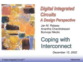 Digital Integrated Circuits A Design Perspective